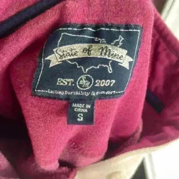 State Of Mine Women’s Small 1/4 Button Up Pullover Fleece Magenta Long Sleeve - Picture 6 of 8